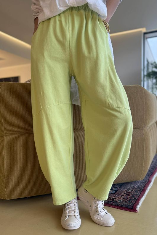 Lagen Classic Barrel Pant Lime ~